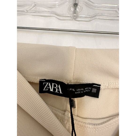 Zara Beige Slit Ribbed Leggings XL 5039 225 NWT - Picture 16 of 16